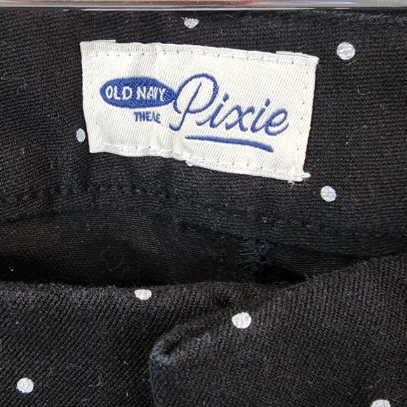Old Navy Pixie Pants Womens Size 0 Black White Dot Print Stretch Black - Picture 6 of 10